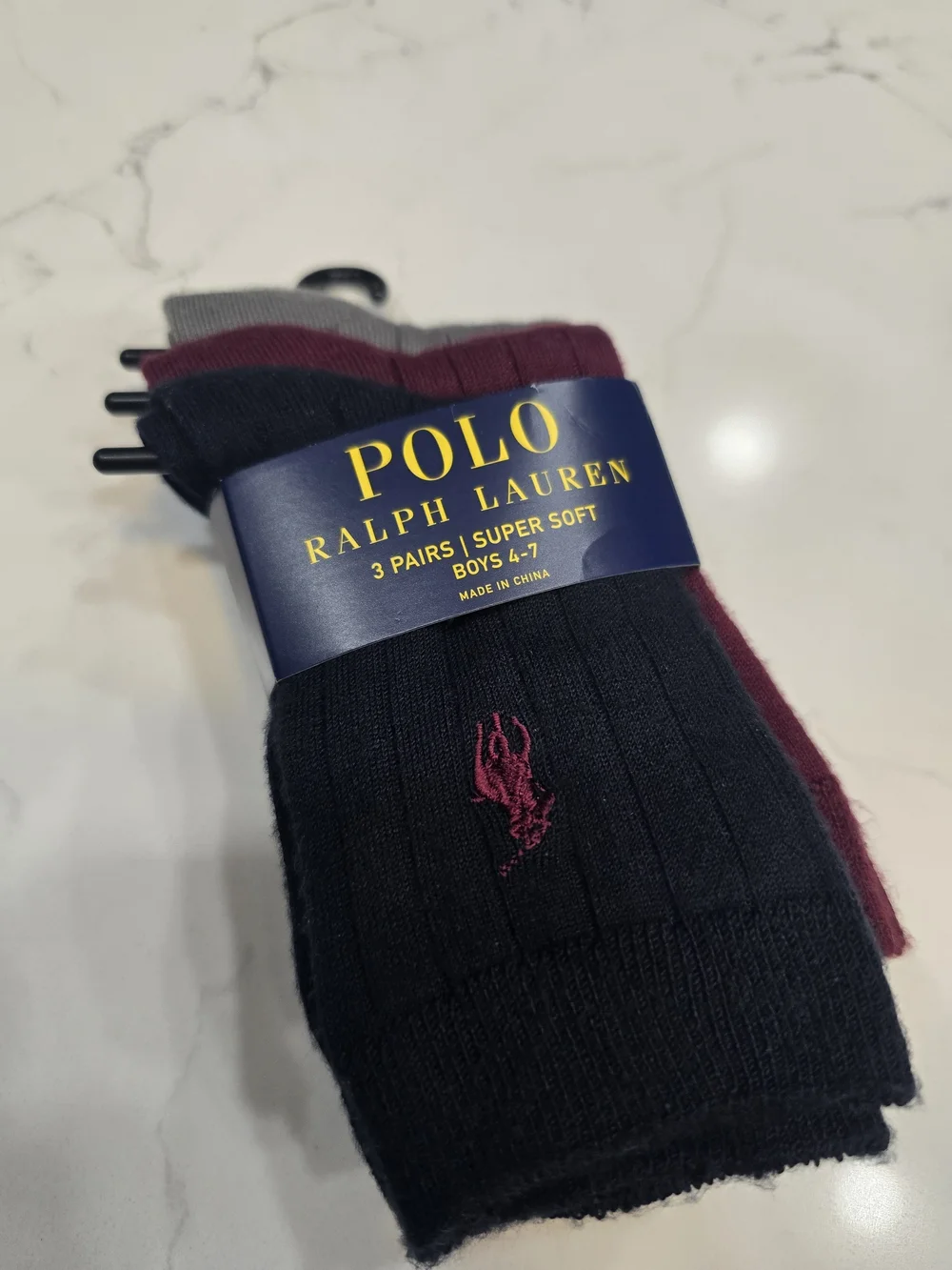 Polo by Ralph Lauren Boys' 3-Pack Crew Socks